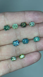 Load and play video in Gallery viewer, Montana Sapphire 1.10 CT Purple to Moss Green Color Change Stretched Hexagon Cut

