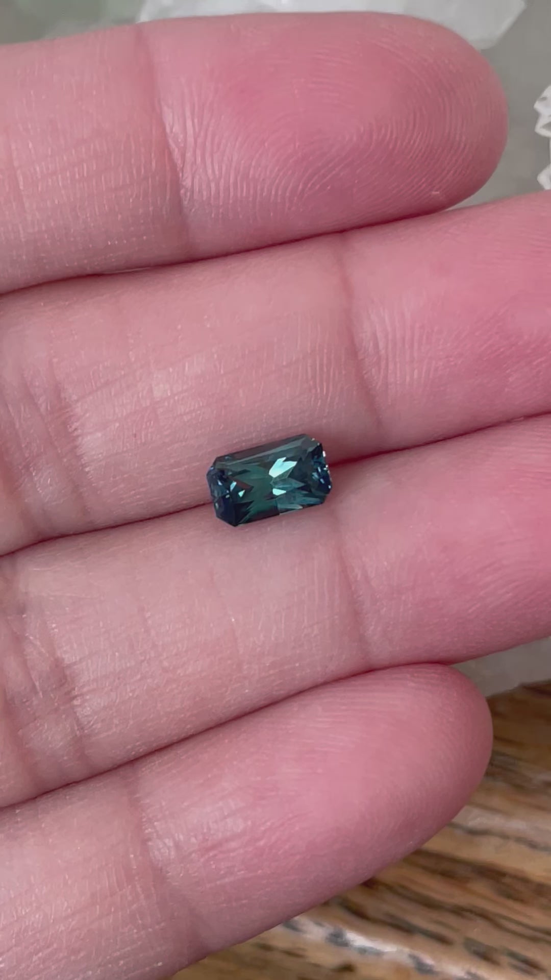 Montana Sapphire 1.67 CT Teal Radiant Cut