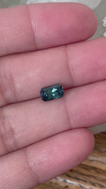 Load and play video in Gallery viewer, Montana Sapphire 1.67 CT Teal Radiant Cut
