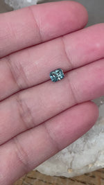 Load and play video in Gallery viewer, Montana Sapphire 1.01 CT Blue Green Radiant Cut
