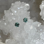 Load image into Gallery viewer, Paired - Montana Sapphire Complimentary Pair 1.04 CTW Green Blue Hexagon Cut
