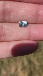 Load and play video in Gallery viewer, Montana Sapphire 1.26 CT Ice Blue Radiant Cut
