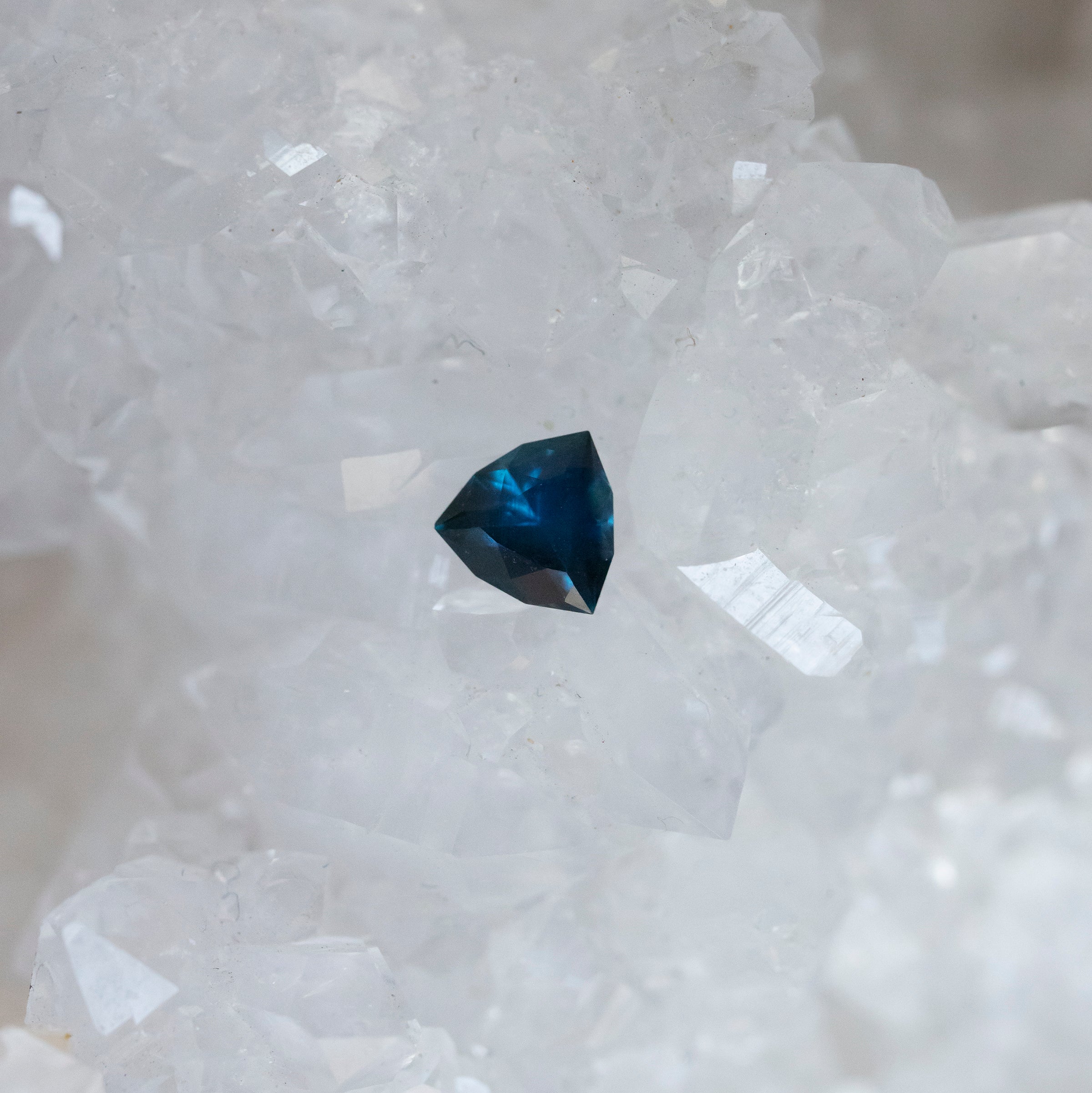 Montana Sapphire .53 CT Deep Blue Geo Trillion Cut