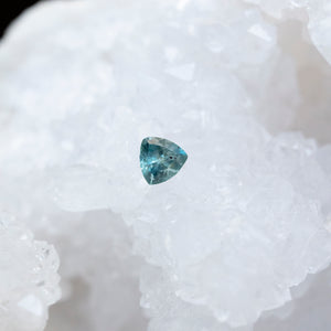 Speckled Blue 1.05 Carat Blue Yellow Trillion Cut Montana Sapphire