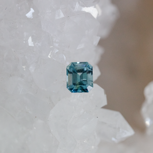 Montana Sapphire 1.15 CT Blue Grey Emerald Cut