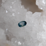 Load image into Gallery viewer, Montana Sapphire .99 CT Blue White Yellow Oval Cut
