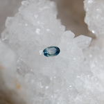 Load image into Gallery viewer, Montana Sapphire .99 CT Blue White Yellow Oval Cut
