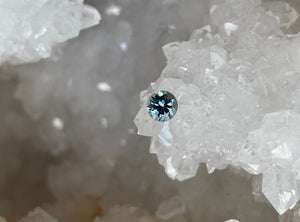 Montana Sapphire .90 CT Light Blue to Grey Color Change Round Cut