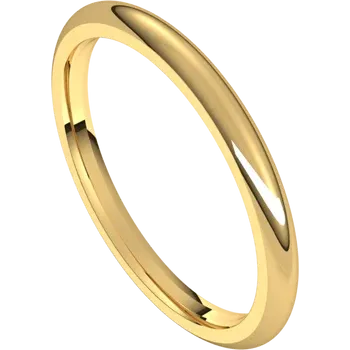 Classic 2mm Band in 14k Gold (Yellow, White, or Rose)