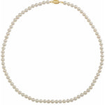 Load image into Gallery viewer, Necklace - White Cultured Freshwater Pearl with 14K Yellow Gold Clasp (16&quot; or 18&quot;)
