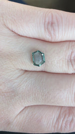 Load and play video in Gallery viewer, Montana Sapphire 1.59 CT Teal Portrait Cut
