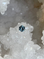 Load image into Gallery viewer, Montana Sapphire 1.34 CT Color Change Blue Silver Slight Lilac Hexagon Cut
