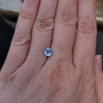 Load image into Gallery viewer, Sri Lankan Sapphire 1.26 CT Periwinkle, White, Grey, Silver, Clear Oval Cut
