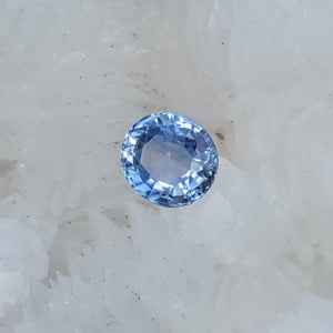 Sri Lankan Sapphire 1.26 CT Periwinkle, White, Grey, Silver, Clear Oval Cut