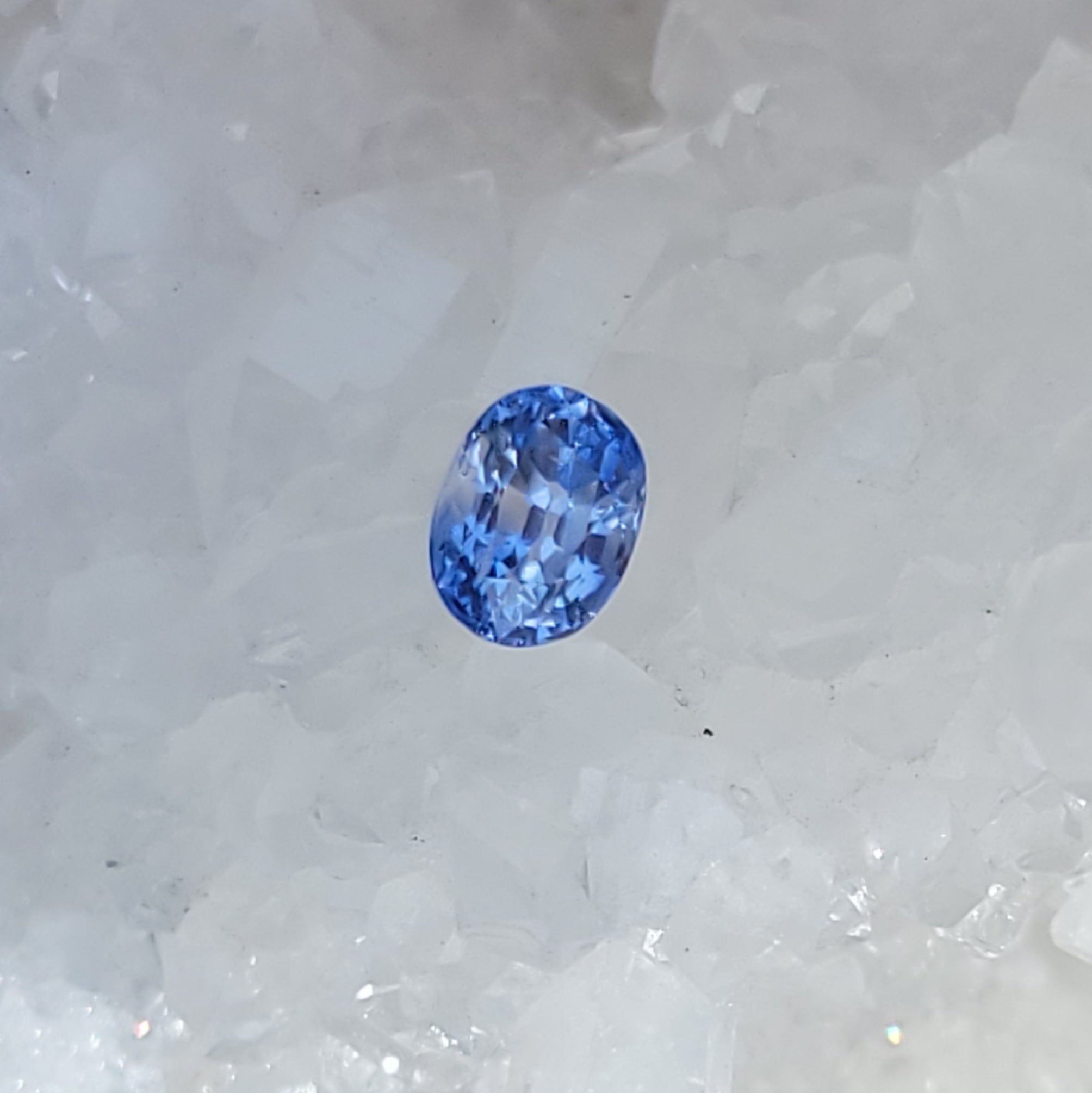Sri Lankan Sapphire 1.96 CT Violet, Periwinkle, Gray, Silver, White, Clear Oval Cut