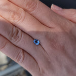 Load image into Gallery viewer, Sri Lankan Sapphire 1.10 CT Violet, Periwinkle, Dark Grey, Silver, White, Clear Oval Cut
