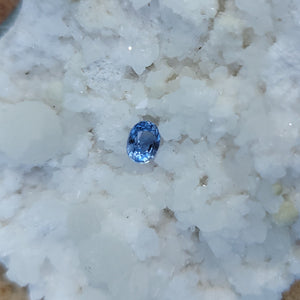 Sri Lankan Sapphire 1.10 CT Violet, Periwinkle, Dark Grey, Silver, White, Clear Oval Cut