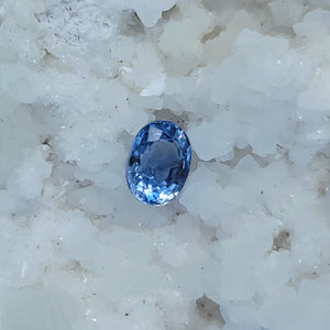 Sri Lankan Sapphire 1.10 CT Violet, Periwinkle, Dark Grey, Silver, White, Clear Oval Cut