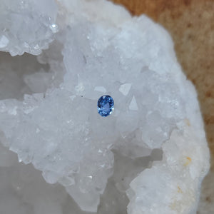 Sri Lankan Sapphire 1.10 CT Violet, Periwinkle, Dark Grey, Silver, White, Clear Oval Cut