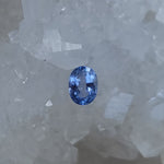 Load image into Gallery viewer, Sri Lanken Sapphire 1.23 CT Periwinkle, Silver, White, Clear Oval Cut
