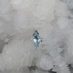 Load image into Gallery viewer, Aquamarine .84 CT Light Aqua Blue with Dark Grey and Silver Lozenge Cut
