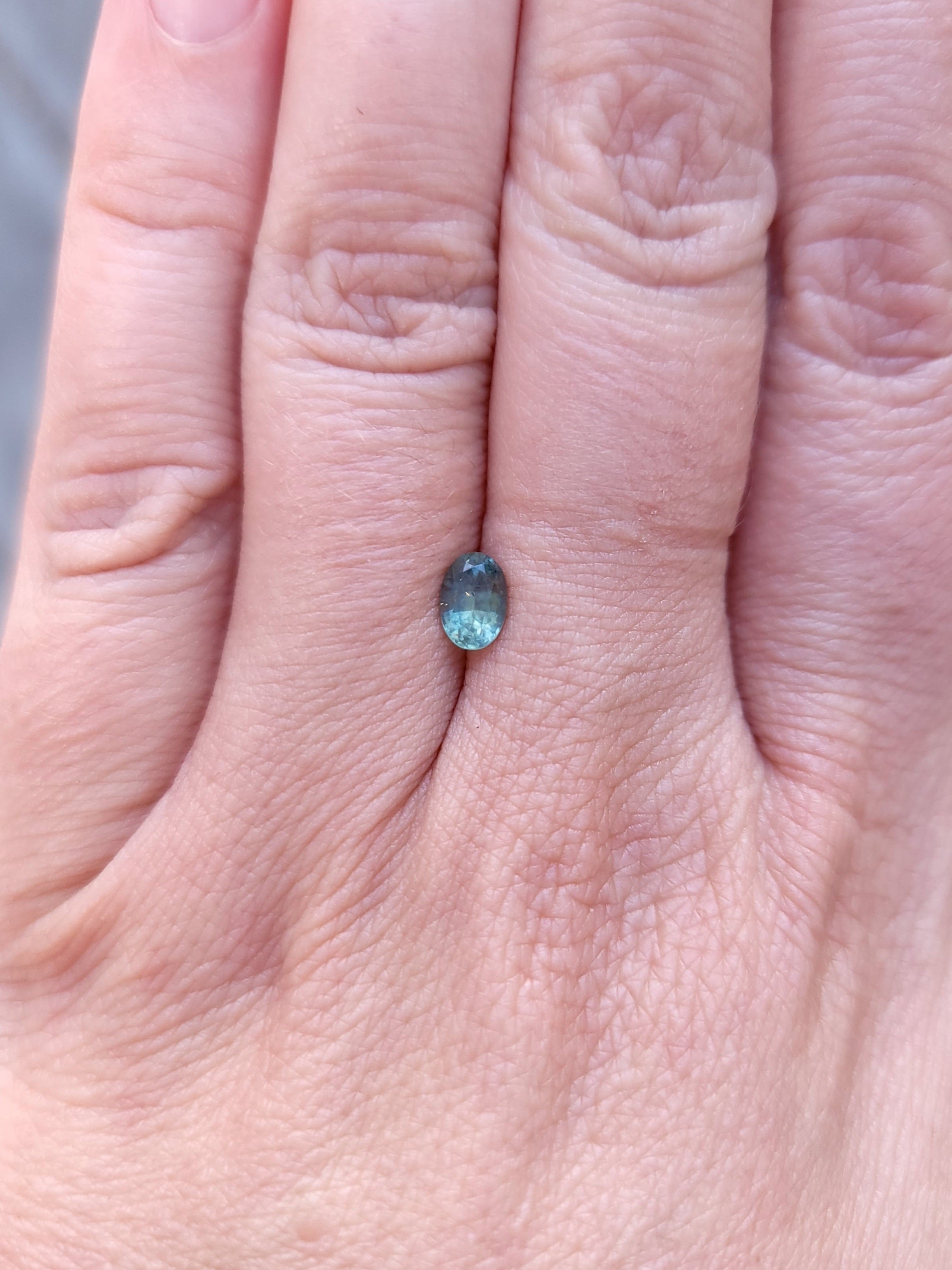 Montana Sapphire .81 CT Color Change Teal to Moss Oval Cut