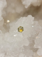 Load image into Gallery viewer, Montana Sapphire 1.00 CT Green, Silver, Gold Hexagon Cut - Unique
