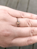 Load image into Gallery viewer, Ring - Montana Sapphire 1.09 CT UNIQUE Fire and Ice Round cut in 14k White Gold Solitaire
