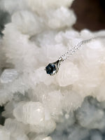 Load image into Gallery viewer, Pendant - Montana Sapphire .44 CT Blue Hexagon Cut set in 14K White Gold Wishbone Solitaire
