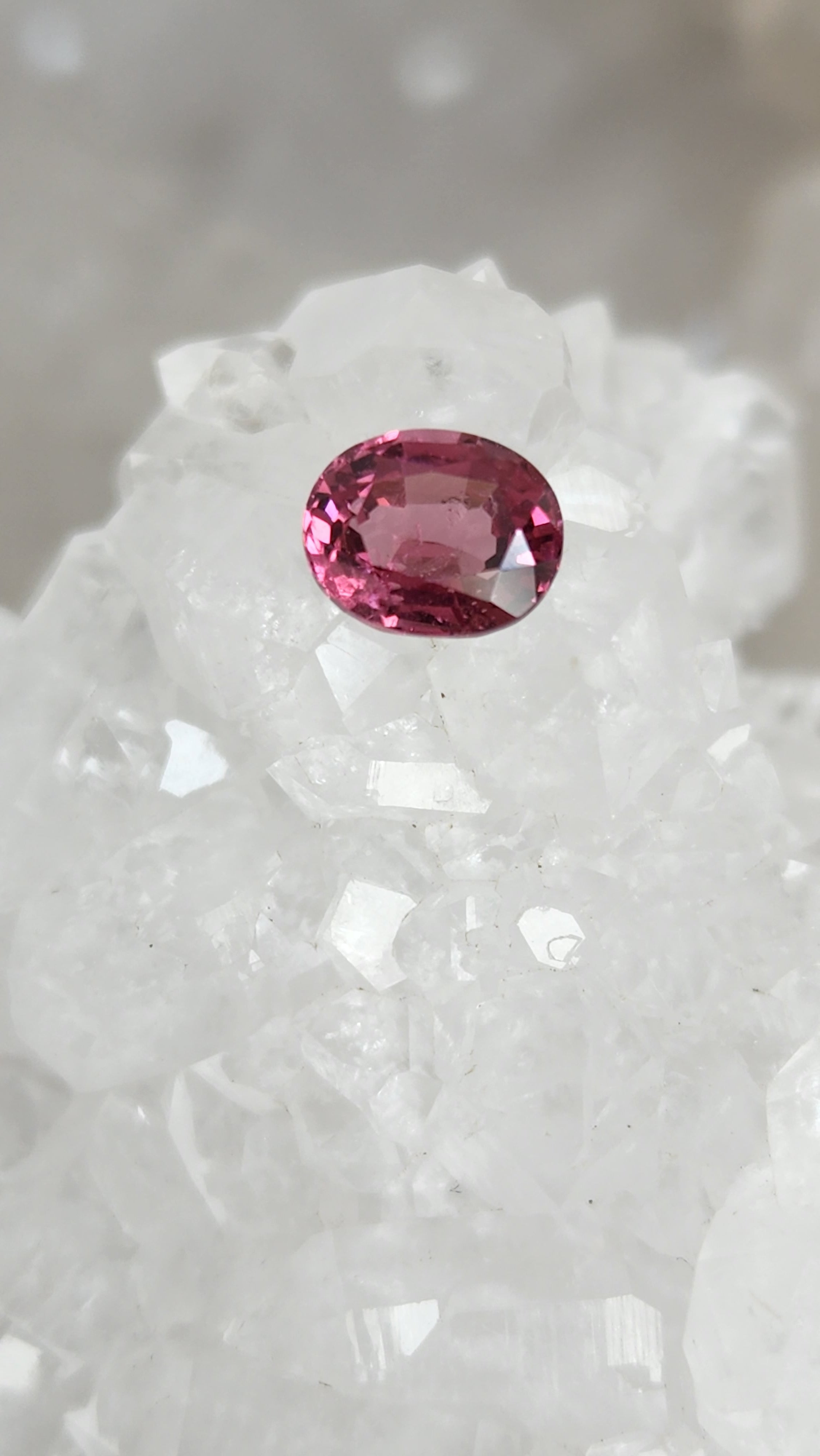 Spinel .86 Hot Pink Oval Cut