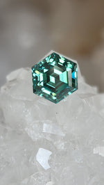 Load image into Gallery viewer, Moissanite - 1.03 CT Rich Green Step Hexagon Cut
