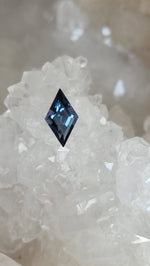 Load image into Gallery viewer, Spinel 1.04 CT Dark Blue Purple Color Change Lozenge Cut
