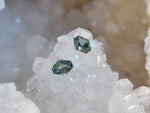 Load image into Gallery viewer, Montana Sapphire 1.71 CTW Mossy Green to Blue Stretch Hexagon Cut - Matched Pair
