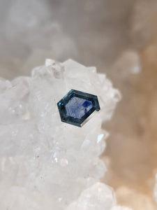 Montana Sapphire 1.09 CT Medium Blue with Dark Blue Matrix Portrait Cut