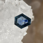 Load image into Gallery viewer, Montana Sapphire 1.09 CT Medium Blue with Dark Blue Matrix Portrait Cut
