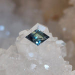 Load image into Gallery viewer, Montana Sapphire .90 CT Peacock Green Lozenge Cut
