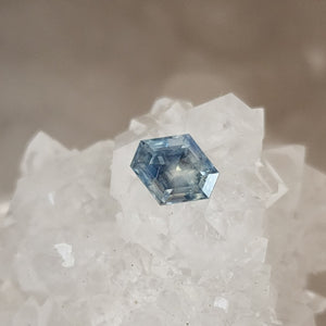 Montana Sapphire .92 CT Cloudy Light Blue Stretched Hexagon