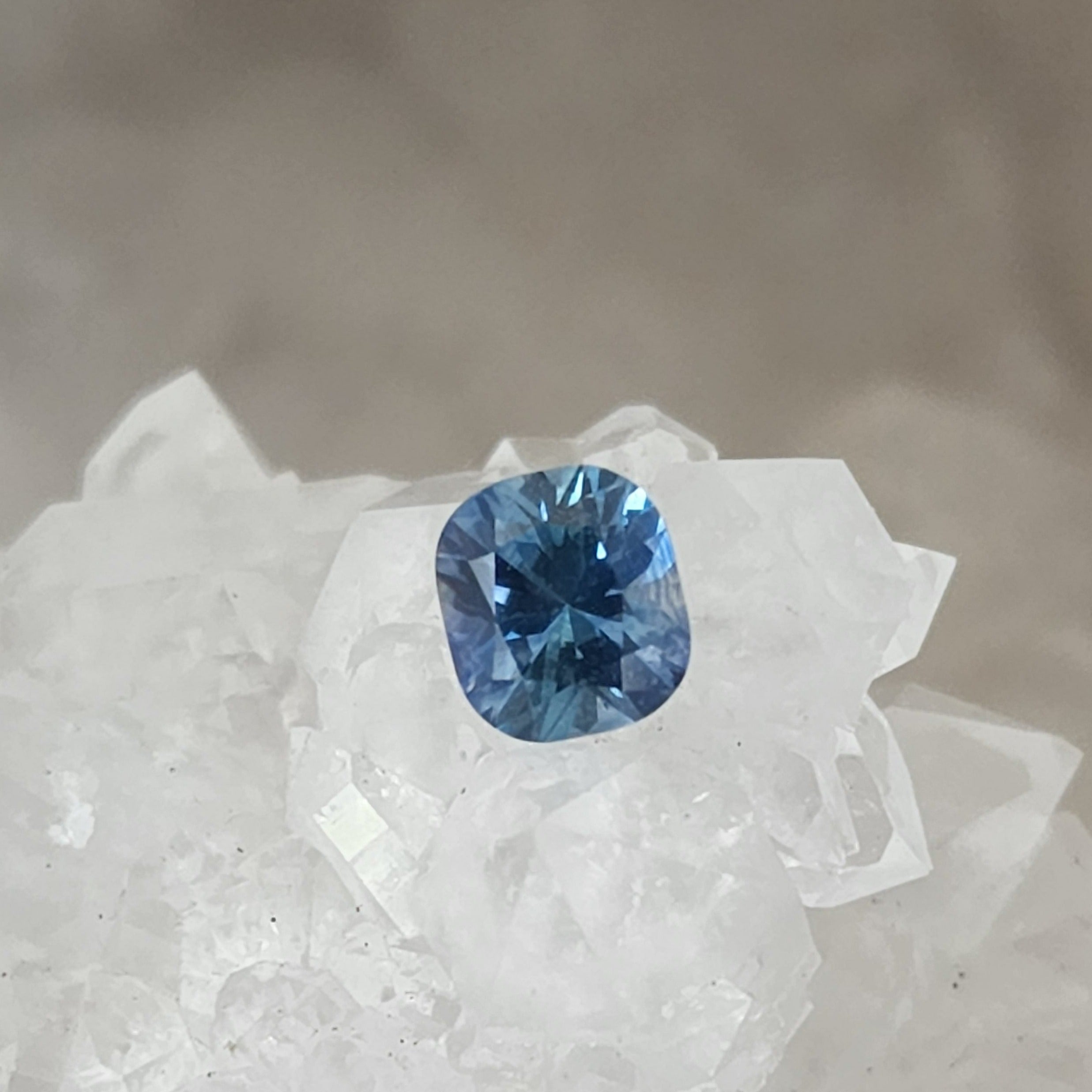 Montana Sapphire .79 CT Medium Blue Aqua Antique Cushion Cut