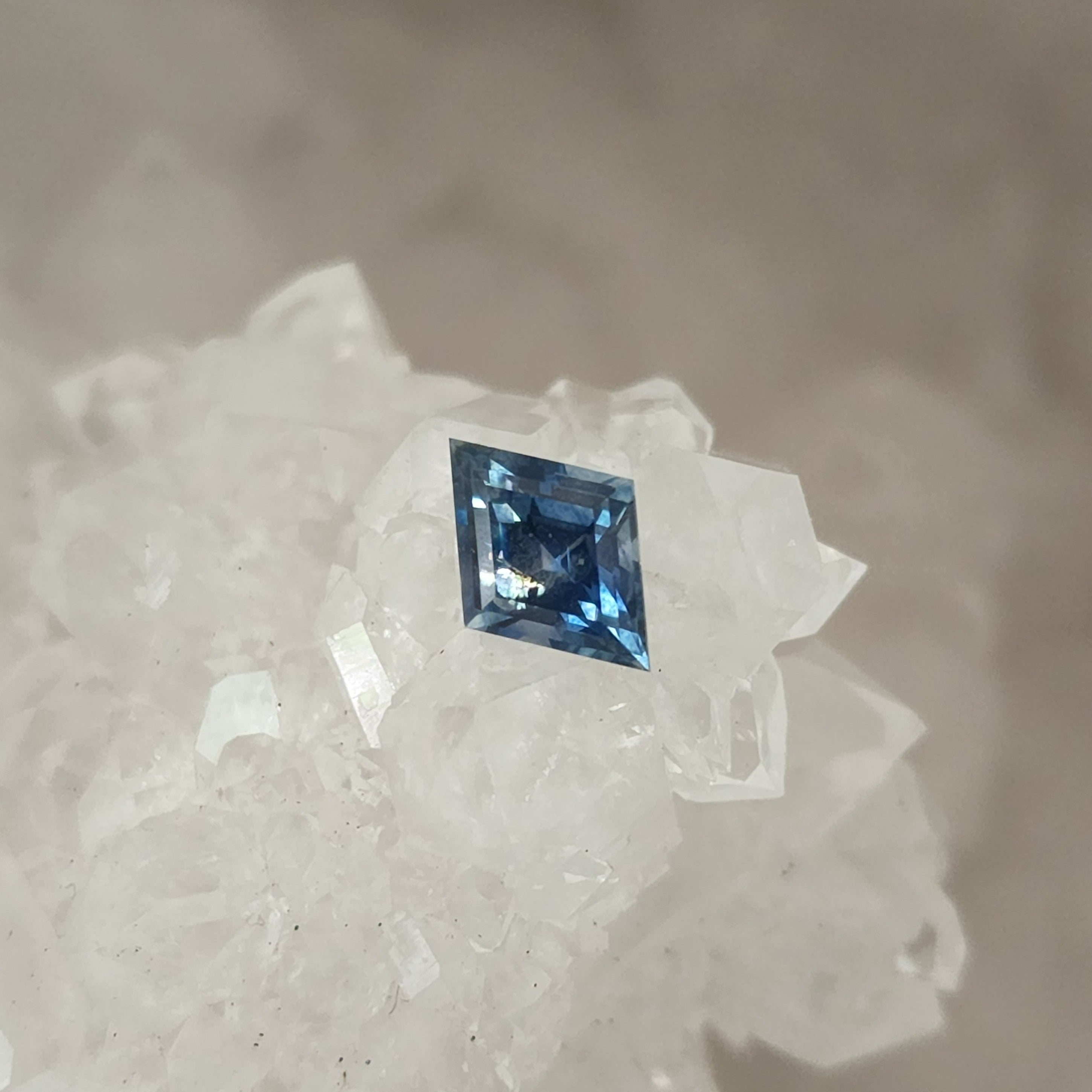 Montana Sapphire .80 CT Medium Blue Nebula Lozenge Cut