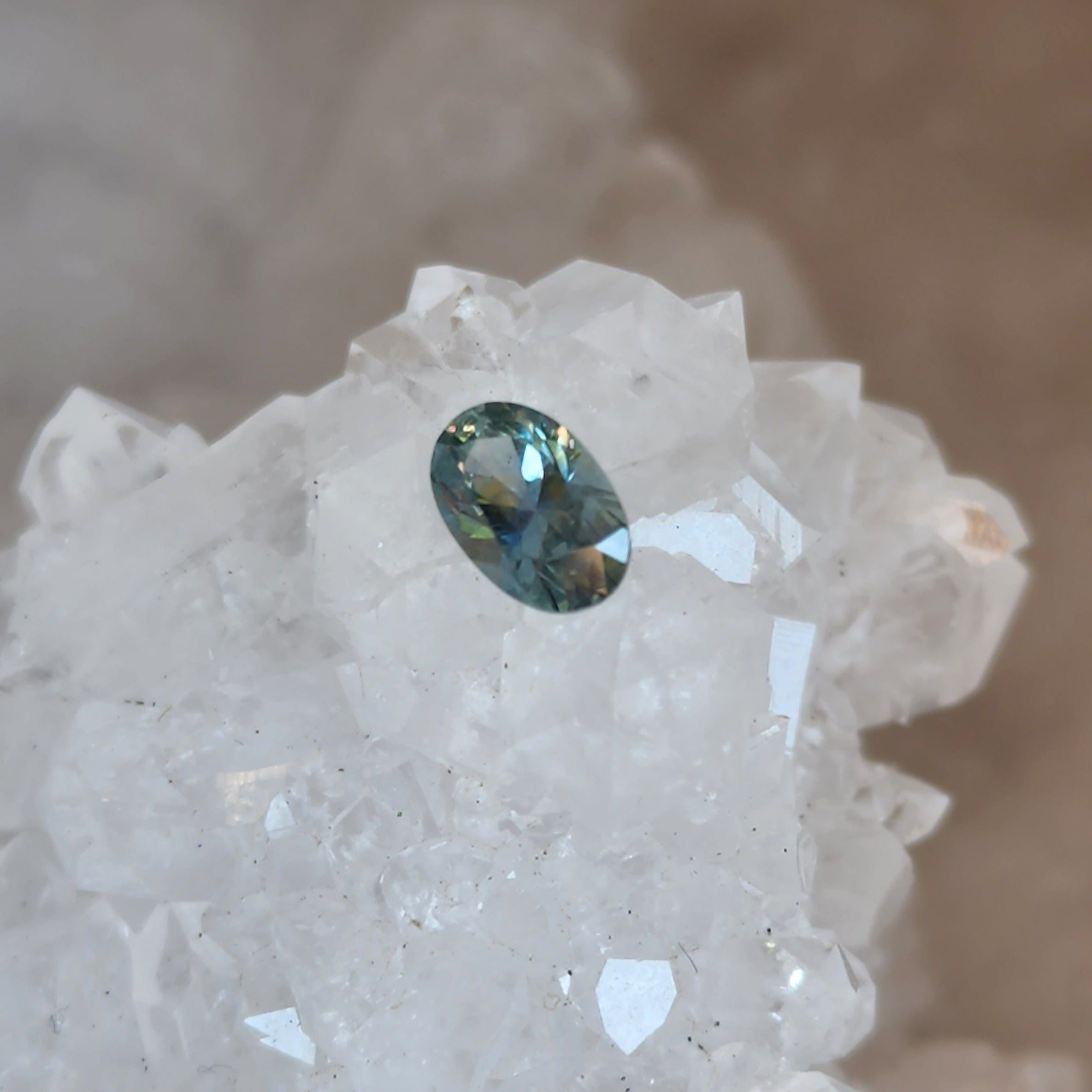 Montana Sapphire .67 CT Medium Aqua Blue Oval Cut