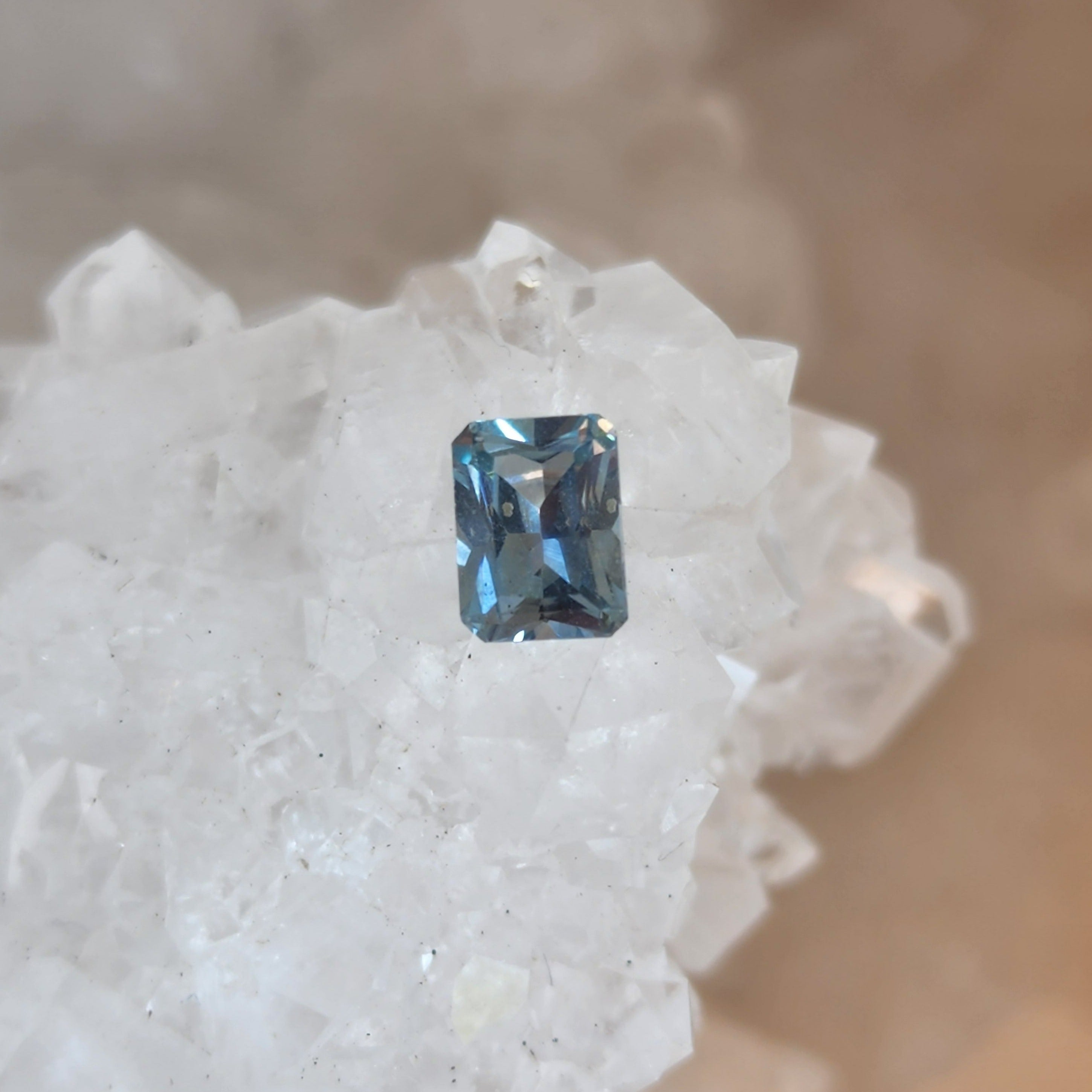 Montana Sapphire .68 CT Medium Blue Radiant Cut