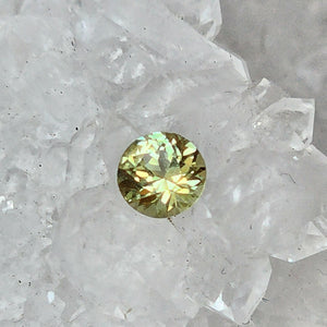Montana Sapphire .50 CT Amber Green Round Cut