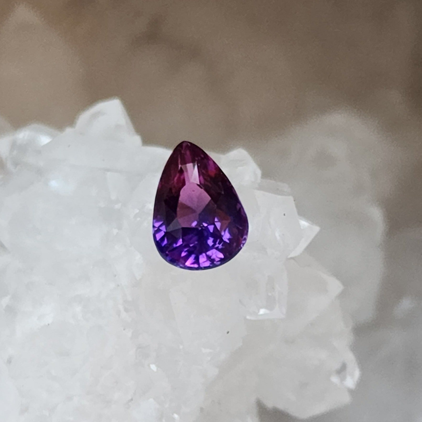 Madagascar Sapphire 2.05 CT Pink to Purple Bicolored Pear Cut