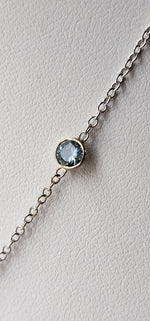 Load image into Gallery viewer, Necklace - Montana Sapphire Teal 1.79 CTW - Station Style
