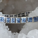 Load image into Gallery viewer, Bracelet - Vintage 112 Yogo Sapphire Paneled Design with Clasp - 7 Inch Length
