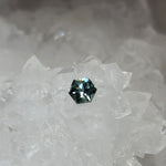 Load image into Gallery viewer, Montana Sapphire .46 CT Teal Hexagon Cut
