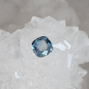 Montana Sapphire .59 CT Light Blue Grey Cushion Cut