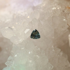 Montana Sapphire Dark Teal Trillion .45 Carat
