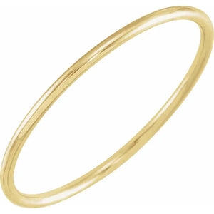 14k Gold Ring - 1mm Stackable