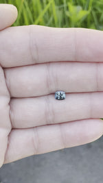 Load and play video in Gallery viewer, Montana Sapphire .75 CT Teal Antique Cushion Cut

